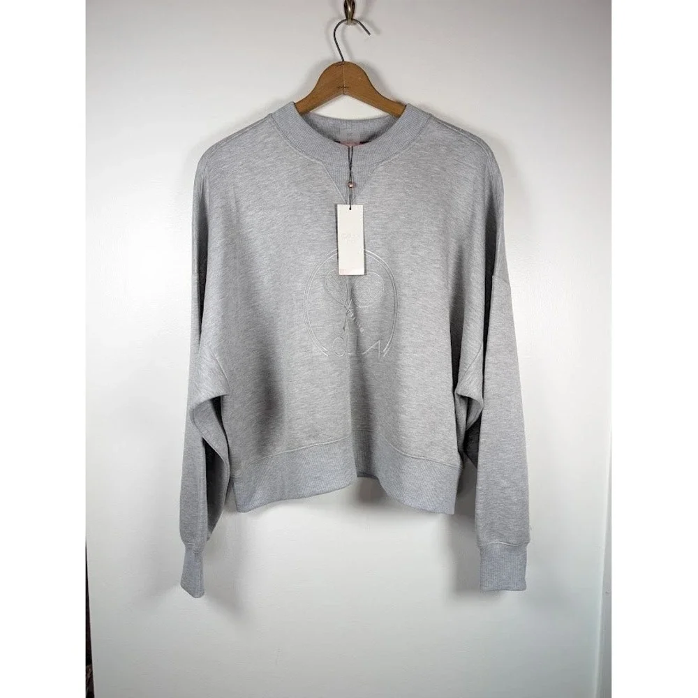 Calia Womens Pique‎ Scuba Crew Sweatshirt Size XXL Tennis Pickleball Comfort NEW